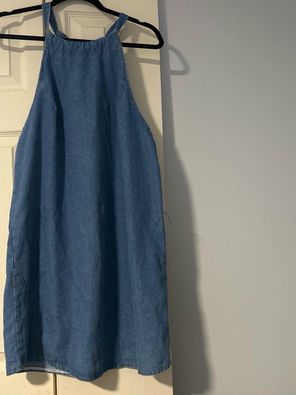 Blue Denim Overalls Dress - Classic Casual Style